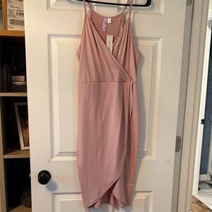 Francesca's Blush Asymmetrical Dress